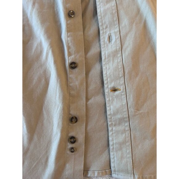 Carhartt Rugged Flex Relaxed Fit Button Down Shirt Men's Size M Short-Sleeve Bei - Picture 5 of 10